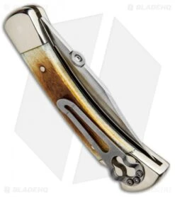 Buck Knives Buck 110 Lockback Folding Knife White Bone (3.75" Satin) 6 Buck Knives Buck 110 Lockback Folding Knife White Bone (3.75" Satin) -Buck Knives Buck 110 NS White Bone Clip BU110BNSSM4 BHQ 85121 jr side