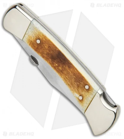 Buck Knives Buck 110 Lockback Folding Knife White Bone (3.75" Satin) 2 Buck Knives Buck 110 Lockback Folding Knife White Bone (3.75" Satin) - Image 2