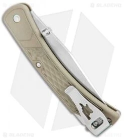 Buck Knives Buck 110 Slim Select Lockback Knife Tan (3.625" Satin) 0110BRS2-B -Buck Knives Buck 110 Slim Select LB Tan Satin 0110BRS2 B BHQ 106659 jr side