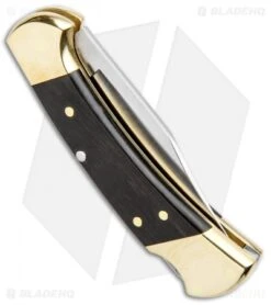 Buck Knives Buck 112 Ranger Automatic Lockback Knife Ebony (3" Satin) 0112BRSA -Buck Knives Buck 112 Ranger Auto LB Ebony Satin 0112BRSA B BHQ 87956 jr side