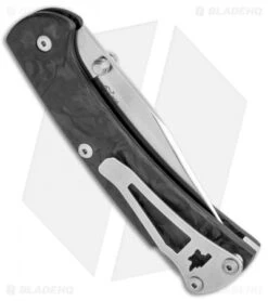 Buck Knives Buck 112 Slim Pro Lockback Knife Marble Carbon Fiber (S30V) -Buck Knives Buck 112 Slim Ranger Pro LB Marlbe CF 0112CFS2 B BHQ 115569 jr side