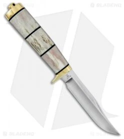 Buck Knives Buck 117 Spike Fixed Blade Knife Elk Stag (4.5" Satin) 0117BRS