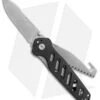Buck Knives Buck 183 Alpha Crosslock Knife Black W/ Saw & Gut Hook Blade (3" Satin) 0183BKS1