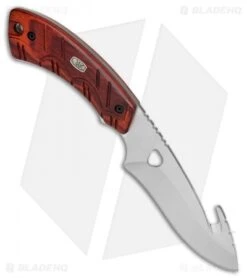Buck Knives Buck 536 Open Season Guthook Fixed Blade Knife Red Wood (4.5" Satin) 0536RWG -Buck Knives Buck 536 Open Season Guthook Red Wood Satin 0536RWG BHQ 79548 jr spine