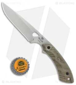 Buck Knives Buck 539 Open Season Small Game Fixed Blade OD Green Micarta (4.25" Satin) -Buck Knives Buck 539 Open Season Small Game OD Green Micarta satin BHQ 79554 er bottlecap