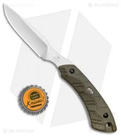 Buck Knives Buck 543 Open Season Caping Knife Fixed Blade OD Green Micarta (3.5" Satin) -Buck Knives Buck 543 Open Season Caping OD Green Micarta Satin 0543ODS BHQ 79556 jr bottlecap