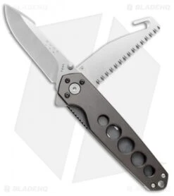 Buck Knives Buck Alpha Crosslock Folding Knife W/ Saw & Gut Hook Gun Metal Gray (3" Satin)