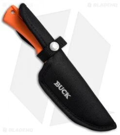 Buck Knives Buck BuckLite MAX Large Fixed Blade Knife Orange (4" Satin) 0679ORS -Buck Knives Buck BuckLite MAX Orange Large BU679ORS BHQ 41398 jr sheath