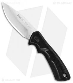 Buck Knives Buck BuckLite Max II Small Fixed Blade Knife Black (3.25" Stonewash) 0684BKS