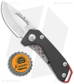 Buck Knives Buck Budgie Frame Lock Knife Black G-10 (2" Satin) -Buck Knives Buck Budgie FL Black G 10 Satin BHQ 120595 jr bottlecap