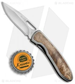 Buck Knives Buck Graduate Liner Lock Knife Burlwood (2.375" Satin) -Buck Knives Buck Graduate LL Burlwood 0328BWS BHQ 68062 jr bottlecap