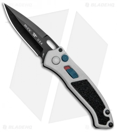 Buck Knives Buck Impact Automatic Knife Armor Crushed Silver (3.125" Black) 0898GYS1 1 Buck Knives Buck Impact Automatic Knife Armor Crushed Silver (3.125" Black) 0898GYS1