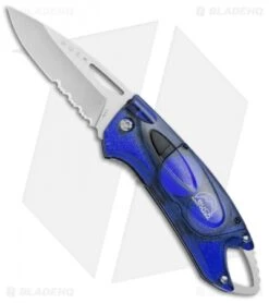 Buck Knives Buck Lumina LED Liner Lock Knife Translucent Blue (3" Satin Serr)