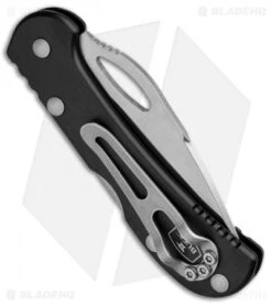Buck Knives Buck Mini SpitFire Lockback Knife Black (2.75" Satin) 0726BKS -Buck Knives Buck Mini SpitFire LB Black Satin 0726BKS BHQ 92994 jr side