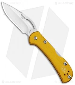 Buck Knives Buck Mini SpitFire Lockback Knife Yellow (2.75" Satin) 0726YWS