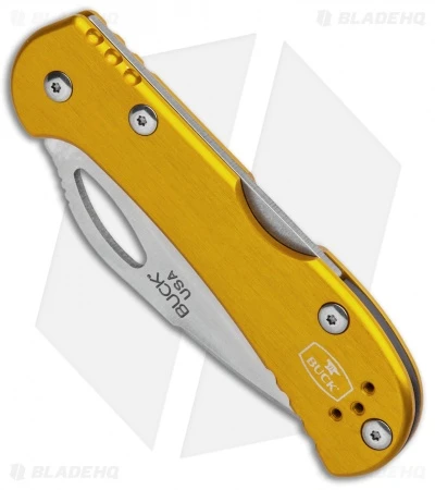 Buck Knives Buck Mini SpitFire Lockback Knife Yellow (2.75" Satin) 0726YWS 2 Buck Knives Buck Mini SpitFire Lockback Knife Yellow (2.75" Satin) 0726YWS - Image 2