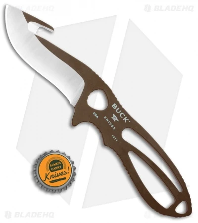 Buck Knives Buck PakLite Large Skinner Guthook Fixed Blade Knife (3.5" Satin) Brown 0141BRG 4 Buck Knives Buck PakLite Large Skinner Guthook Fixed Blade Knife (3.5" Satin) Brown 0141BRG - Image 4