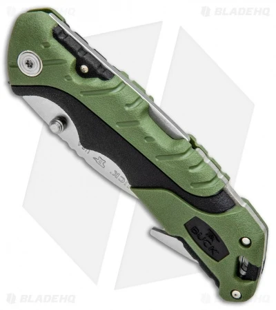 Buck Knives Buck Pursuit Large Guthook Lockback Knife Green GFN (3.5" Satin) 0660GRG 2 Buck Knives Buck Pursuit Large Guthook Lockback Knife Green GFN (3.5" Satin) 0660GRG - Image 2