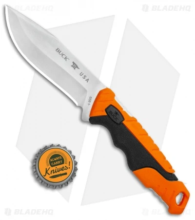 Buck Knives Buck Pursuit Pro Small Fixed Blade Knife Black/Orange (3.75" Satin) 4 Buck Knives Buck Pursuit Pro Small Fixed Blade Knife Black/Orange (3.75" Satin) - Image 4
