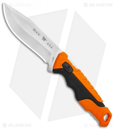 Buck Knives Buck Pursuit Pro Small Fixed Blade Knife Black/Orange (3.75" Satin) 1 Buck Knives Buck Pursuit Pro Small Fixed Blade Knife Black/Orange (3.75" Satin)