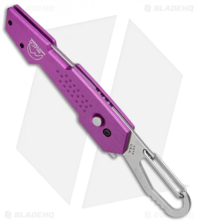 Buck Knives Buck Revolution Plunge Lock Knife W/ Carabiner Purple (3" Satin Serr) B437 2 Buck Knives Buck Revolution Plunge Lock Knife W/ Carabiner Purple (3" Satin Serr) B437 - Image 2