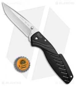 Buck Knives Buck Rival III Lockback Knife Black (3.6" Stonewash) 0366BKS -Buck Knives Buck Rival III LB Black SW 0366BKS BHQ 79538 jr bottlecap