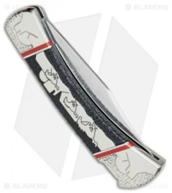 Buck Knives Buck Running Free L.E. Lockback Knife Black Jet Jasper (3.75" Mirror) 110YISLE1 7 Buck Knives Buck Running Free L.E. Lockback Knife Black Jet Jasper (3.75" Mirror) 110YISLE1 -Buck Knives Buck Running Free LE LB Black Jet Jasper Mirror 110YISLE1 BHQ 82011 jr side