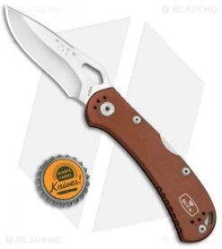 Buck Knives Buck SpitFire Lockback Knife Brown (3.25" Satin) 0722BRS -Buck Knives Buck SpitFire LB Brown Satin 0722BRS BHQ 92989 jr bottlecap
