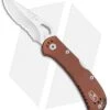 Buck Knives Buck SpitFire Lockback Knife Brown (3.25" Satin Serr) 0722BRX1