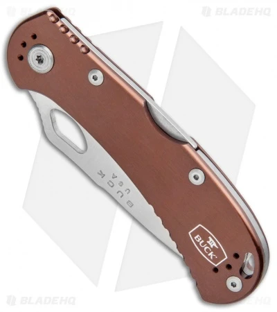 Buck Knives Buck SpitFire Lockback Knife Brown (3.25" Satin Serr) 0722BRX1 2 Buck Knives Buck SpitFire Lockback Knife Brown (3.25" Satin Serr) 0722BRX1 - Image 2