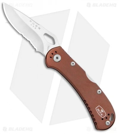 Buck Knives Buck SpitFire Lockback Knife Brown (3.25" Satin Serr) 0722BRX1 1 Buck Knives Buck SpitFire Lockback Knife Brown (3.25" Satin Serr) 0722BRX1