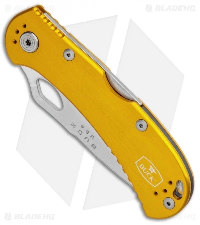 Buck Knives Buck SpitFire Lockback Knife Yellow (3.25" Satin) 0722WYS1 2 Buck Knives Buck SpitFire Lockback Knife Yellow (3.25" Satin) 0722WYS1 - Image 2