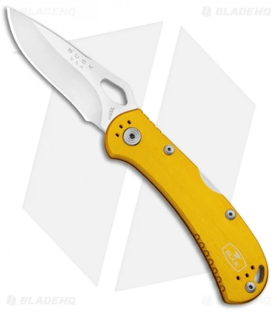 Buck Knives Buck SpitFire Lockback Knife Yellow (3.25" Satin) 0722WYS1 1 Buck Knives Buck SpitFire Lockback Knife Yellow (3.25" Satin) 0722WYS1