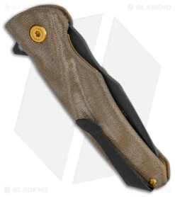 Buck Knives Buck Sprint OPS Liner Lock Knife Pro 2022 Limited Ed Green Micarta (3" Black) -Buck Knives Buck Sprint OPS LL Pro 2022 Limited Edition Green Micarta Black BHQ 156408 jr side