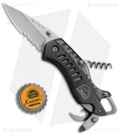 Buck Knives Buck Summit Liner Lock Knife Multi-Tool Black (2.5" Satin Serr) -Buck Knives Buck Summit LL Multi Tool Black Serr 7600 BKX BHQ 71304 jr bottlecap 2