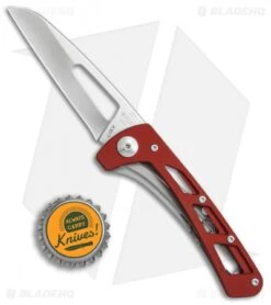 Buck Knives Buck Vertex Frame Lock Knife Red Aluminum (3" Satin) 0418RDS-B -Buck Knives Buck Vertex red aluminum satin 0418RDS B BHQ 66592 er size