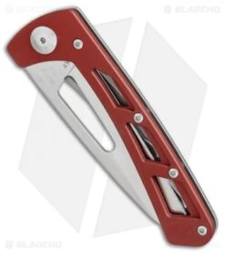 Buck Knives Buck Vertex Frame Lock Knife Red Aluminum (3" Satin) 0418RDS-B -Buck Knives Buck Vertex red aluminum satin 0418RDS B BHQ 66592 er spine