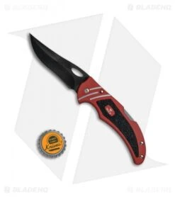 Buck Knives Buck Volt Lock Back Knife Red Aluminum (3.25" Black) -Buck Knives Buck Volt LB Red Aluminum Black 0710RDS B BHQ 66593 jr bottlecap