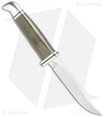 Buck Knives Buck Woodsman Pro Fixed Blade Knife Green Micarta (4" Satin) 2 Buck Knives Buck Woodsman Pro Fixed Blade Knife Green Micarta (4" Satin) - Image 2