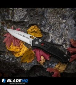 Buck Knives Buck Impact Automatic Knife Black (3.125" Satin) 0898BKS -Buck Knives Buck impact auto 0898bks BHQ 27435 fall leaves dl