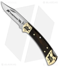 Buck Knives Yellowhorse Custom Buck 112 Torto Lockback Knife Ebony Wood (3" Satin)