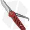 Buck Knives Buck 183 Alpha Crosslock Knife Red Hoofpick (3" Satin Serr) 0183RDS