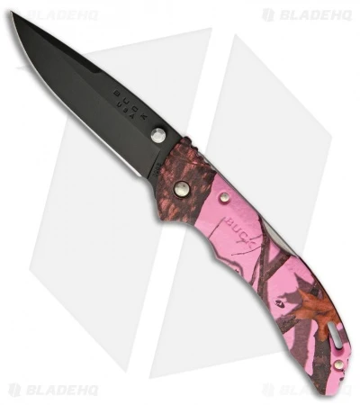 Buck Knives Buck BLW Bantam Pink Camo Lock Back Knife (3.125" Black) 1 Buck Knives Buck BLW Bantam Pink Camo Lock Back Knife (3.125" Black)