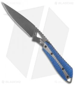 Buck Knives Buck Custom Thorn 017 Knife Blue Twill CF (3.25" Damascus) 0017CFSLE