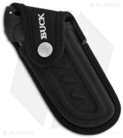 Buck Knives Buck Folding Omni Hunter 12PT Guthook Knife Black (4" Satin Plain) 0398BKG -Buck Knives buck knives folding omni hunder 12pt satin drop point black 0397bks b sheath