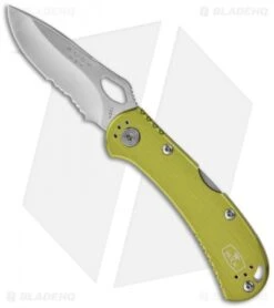 Buck Knives Buck SpitFire Green Folding Knife (3.25" Satin Serr) 0722GRX1