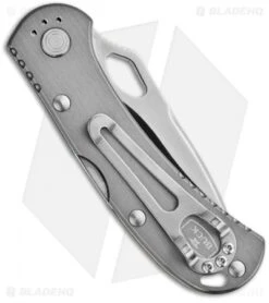 Buck Knives Buck SpitFire Green Folding Knife (3.25" Satin Serr) 0722GRX1 -Buck Knives buck knives spitfire grey orange 0722gyx1 b back 4